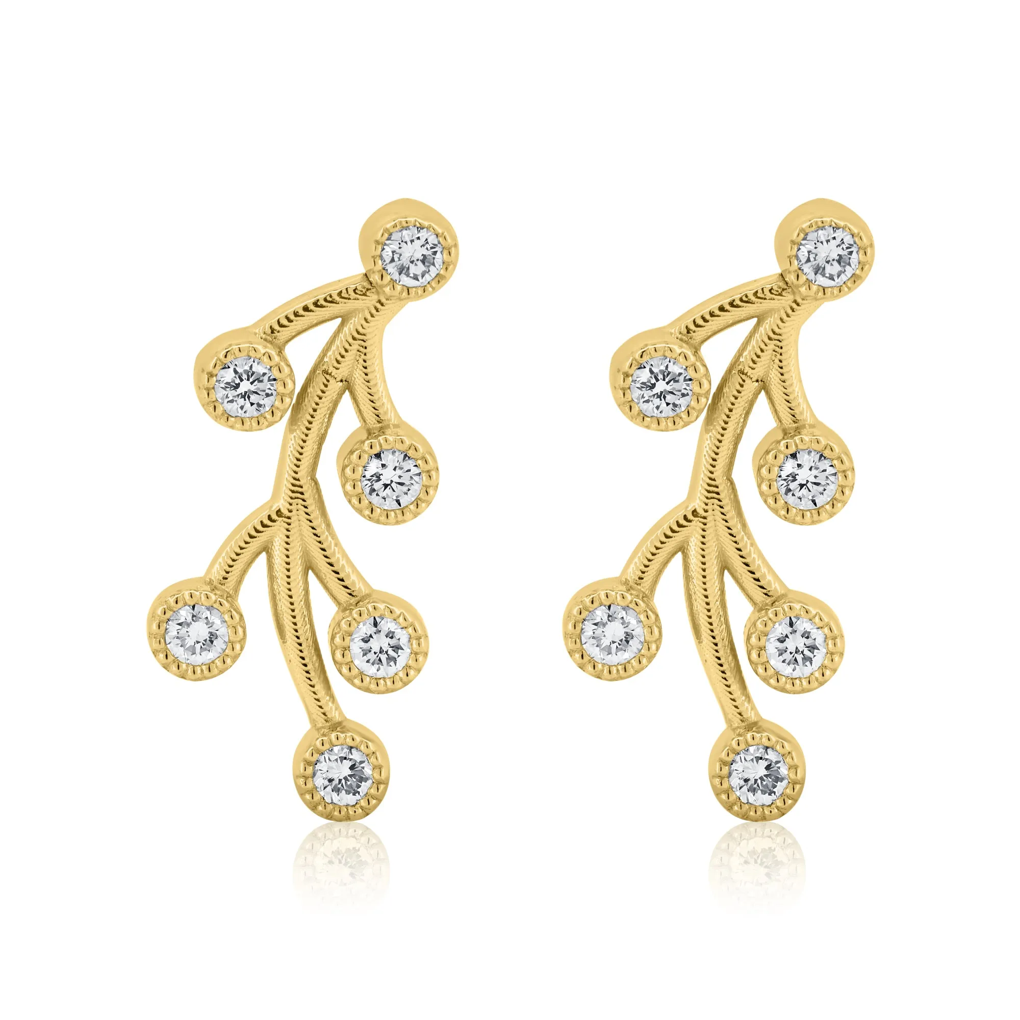 Yellow Gold and Diamond Climbers