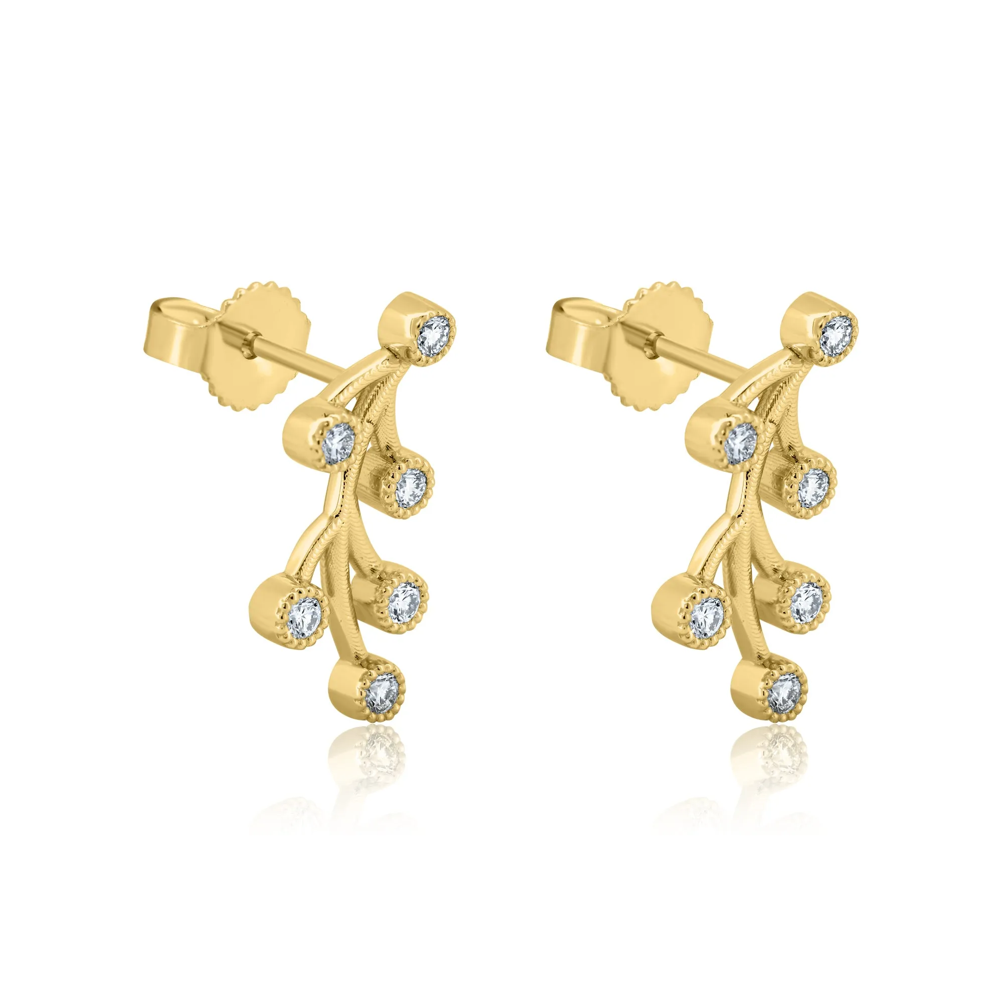 Yellow Gold and Diamond Climbers